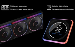 Refroidisseur liquide pour processeur Jungle Leopard Astrobeat-DGT 240/360 ARGB Noir/blanc 300W TDP Boîtier d'ordinateur à roulement fluide LGA1700 pour - Product Image 3