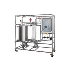 Contrôle du niveau et du débit avec ordinateur et alimentation sans interruption (ASI) – Équipement pédagogique pour la formation en contrôle de processus - Product Image 1