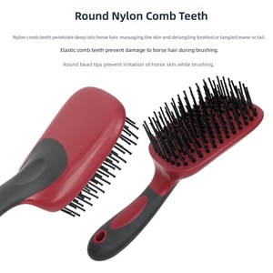 Kit de Toilettage Équestre en Gros pour <span class=keywords><strong>Chevaux</strong></span> d'Extérieur : Brosse Curry, Cure-Quincaillerie, Brosse de Bain, Kit de Nettoyage Équestre avec Sac de Rangement en Bois Massif et Métal - Product Image 4
