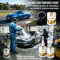 Peinture acrylique liquide haute brillance 1K couleur unie, finition argent métallisé, pour extérieur, réparation de rayures de peinture automobile