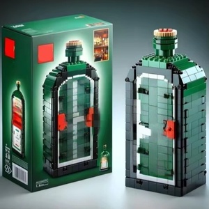 DIY BRICK Whisky Bouteille Modèle Ornement Jouet Éducatif Blocs de Construction Ensemble pour Enfants Cadeau de Noël - Product Image 5