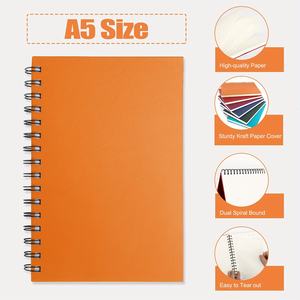 12pcs Hardcover Notebook Spiral Journals, College Ruled, 100GSM <b>Thick</b> <b>Paper</b>, Assorted Jewel Tone Colors, 160 Pages For Students - Product Image 5