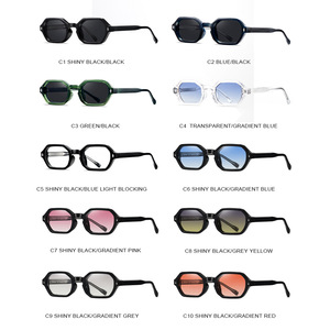 Lunettes de soleil tendance, monture rectangulaire verte, protection UV400, unisexe, style décontracté, verres colorés, lunettes de conduite - Product Image 3