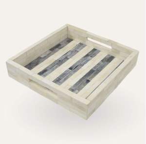 Plateau de service de luxe avec incrustations pour la décoration de la maison, la présentation sur la table basse et le service des invités, disponible à un prix abordable - Product Image 5