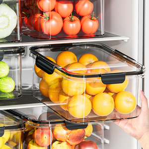 Boîte de conservation des aliments, rectangulaire, empilable, résistante à l'humidité, avec couvercle à clipser, grande capacité - Product Image 4