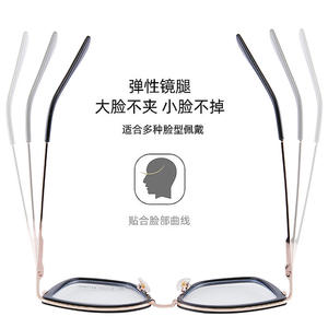 Montura de gafas Tr90 Cat Eye para mujer, protección contra luz azul, montura completa, lentes Ac, diseño cuadrilateral 87148 - Product Image 5