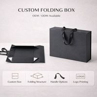 Boîte cadeau rigide pliable magnétique haut de gamme avec logo personnalisé, en matériaux recyclés écologiques, avec ruban satiné et nœud papillon mat
