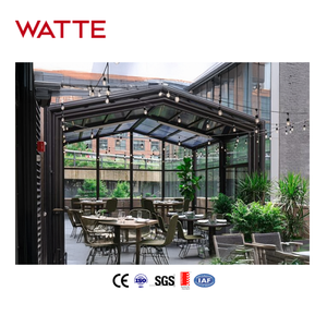 Modern Retractable Glass <strong>Sunroom</strong> Aluminum Frame Automatic Roof Structure Heat Insulation for <strong>Dining</strong> Spaces Durable Outdoor - Product Image 2