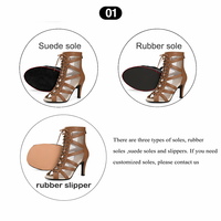 Bottes de danse pour femmes, style mode, pour la danse de salon, le jazz, les soirées, la danse du pole, en cuir sexy, à talons aiguilles, à lacets, bottines