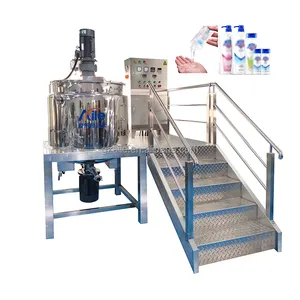 Cosmetic Lotion Cream Mixer Blender Homogenizer With 500L Homogenizer Tank Blending Cream Liquid Mixer