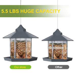 Outdoor Transparante Vogel Feeder Waterdichte Opknoping Acryl Ijzer Pc Materiaal Voor Kleine Dieren & Wilde Vogels Tuin Vogelhuisje - Product Image 4