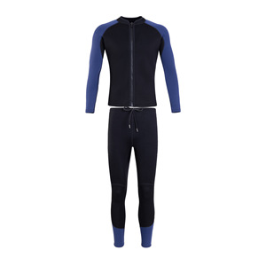 Traje de Buceo de Manga Larga para Adultos con Cierre en <span class=keywords><strong>el</strong></span> Pecho de 3 mm, Conjunto de Dos Piezas, Protección Solar y <span class=keywords><strong>Contra</strong></span> <span class=keywords><strong>el</strong></span> Frío para Surf y Snorkel - Product Image 2