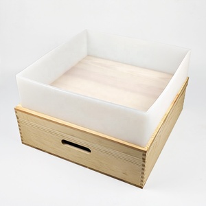 Khuôn xà phòng gỗ hình vuông có nắp - Khuôn xà phòng thủ công 8kg, khuôn silicon hình vuông tạo xoáy - Product Image 3
