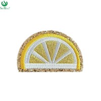 Patch brodé en chenille 3D motif fraise Décoration en dentelle en feutre pour une application facile Résine Plastique