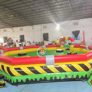Sweeper Wipeout Eliminator <span class=keywords><strong>Trampoline</strong></span> <span class=keywords><strong>Park</strong></span> <span class=keywords><strong>Trampoline</strong></span> Inflatable Toxic Meltdown Wipeout Bouncer Game - Product Image 2