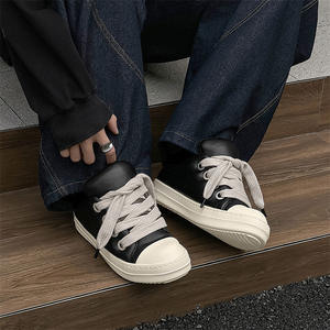 Chaussures décontractées et tendance pour hommes Big Head Fat Ding, baskets polyvalentes à semelle épaisse et rehaussante, style baggy à coupe basse - Product Image 3