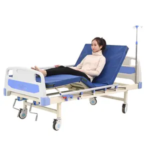 High Quality 2 Function Hospital Bed 2 Cranks Manual Hospital Bed With Mattress For Patient And Elderly