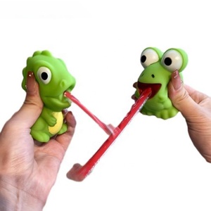 Nouveauté Huayao : Jouet à presser en silicone TPE, grenouille ou dinosaure de dessin animé à récupération lente, cadeau de décompression pour garçons et filles de 2, 4, 8, 13 ans - Product Image 1