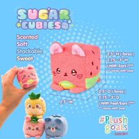 Boîte mystère - Mini animal en peluche courte et parfumée aux fruits - 2,5 cm |   1 Peluche en forme de cube mystère 5 thèmes Fruits et bonbons
