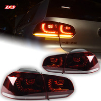 LKS 12V Nouveau feu arrière LED 6000K pour VW Golf 6 Mk6 avec animation de signal dynamique, feu stop arrière et marche arrière
