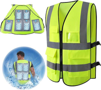Gilet Refrigerante Personalizzato OEM con Pacchi Ghiaccio, Riflettente, Classe 3 ANSI, per il Raffreddamento Estivo, Gilet di Sicurezza per Edilizia e Sanificazione