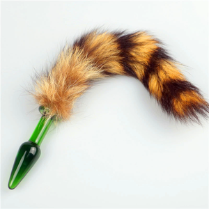 Petites perles d'entraînement en verre transparent avec queue scintillante 4 couleurs pour débutant Butt Plug - Product Image 5