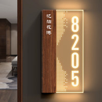 Plaque de numéro de maison en acrylique éclairée par LED, personnalisable, pour hôtel, numéro de chambre, fabrication OEM ODM, usine source