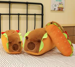 Almohada de Peluche de Capibara con Diseño de Hot Dog, Juguete de Peluche Largo, Lindo y Kawaii, Almohada Suave <span class=keywords><strong>para</strong></span> Sofá, Cama y Decoración del Hogar - Product Image 6