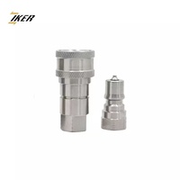 Connecteur rapide hydraulique en acier inoxydable, ensemble de raccords rapides 1/8 NPT YBS ISO 7241-B, série industrielle, remplacement HNV