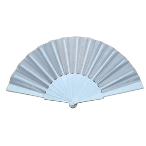 Abanico de Tela y Plástico Negro, Plegable, para Regalo, Manualidades, Decoración - Product Image 6