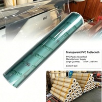 Rouleau de nappe en PVC transparent jetable, écologique, imperméable, format A4, pour usage domestique simple