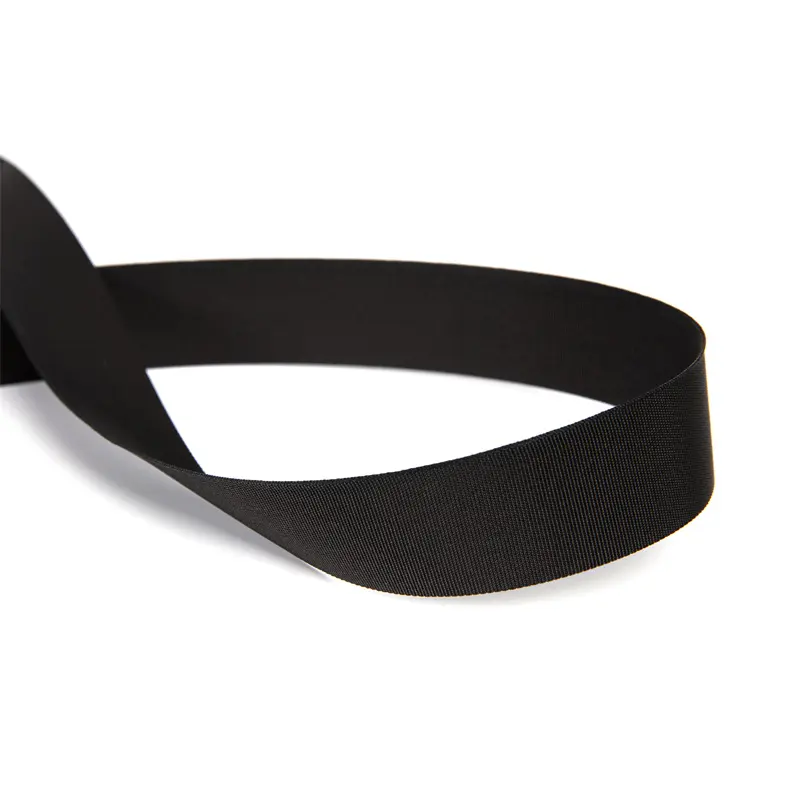 Custom Woven 1 Inch Nylon Black Color Flat Weave Thick Training Polyester Strap Binding Tape Webbing
