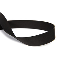 Sangle en Nylon tissé sur mesure, 1 pouce, couleur noire, tissage plat épais, entraînement, sangle en Polyester, bande de liaison