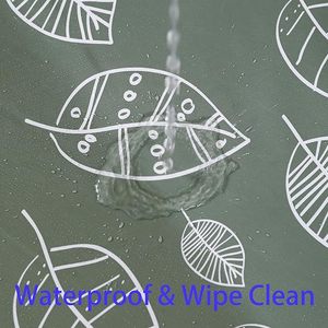 HuiHe Custom verde foglia vinile rettangolo tovaglia di flanella supporto in plastica PVC tovaglia <span class=keywords><strong>per</strong></span> tavola - Product Image 5