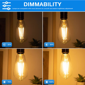 Tùy chỉnh cổ điển Edison Loại bóng đèn trắng ấm trắng ST64 đèn chùm ánh sáng <span class=keywords><strong>LED</strong></span> SMD ánh sáng trang trí cổ điển bóng đèn dây tóc - Product Image 4