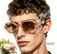 Nouvelle Arrivée 2026 – Lunettes de Soleil Homme de Luxe Personnalisées avec Logo, Verres Polarisés TAC, Monture en Acétate Florale et Parfum Longue Durée