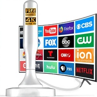 Antenne numérique intérieure HD pour Smart TV HIDB, base magnétique puissante, installation facile, réception longue portée, chaînes locales, hauteur 6.334