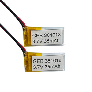Lithium-ion rechargeable 381018 <span class=keywords><strong>3</strong></span>,7 V 35 mAh smallest LiPo battery - Product Image 6