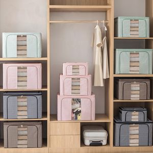 Faltbare Oxford Cloth Storage <span class=keywords><strong>Organizer</strong></span> Garderobe mit großer Kapazität Home Storage Organization mit Aufbewahrung sbox für Stahlrahmen kleidung - Product Image 5