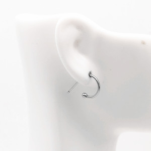 Pendientes de aro de acero de titanio yunnique, diseño geométrico en forma de luna para hombres y mujeres, joyería de moda - Product Image 4
