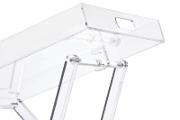 Transparenter Moderner Klappbarer Acryl-Beistelltisch für Hotel, Esszimmer, Wohnzimmer & Schlafzimmer