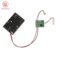 Topi Jerami Daya Baterai 3AAA Aktivasi Sensor Cahaya Masa Pakai 2 Bulan Modul Lampu Led
