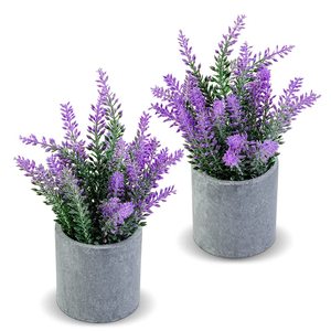Planta Artificial de Lavanda en Maceta, Mini Bonsái, Flor Artificial, Decoración Verde, Adorno para el Hogar, Decoración de Interiores - Product Image 1