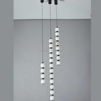 Lustre de chevet suspendu rétro princesse chambre à coucher minimaliste français Designer Creative TV fond mur escalier suspendu