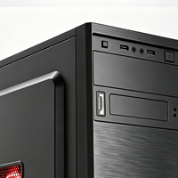 Caja de PC MicroATX Meway al por Mayor, Soporte 0.35, Refrigeración Lateral/Trasera ATX PSU, Panel Frontal USB, Accesorios de Computadora, Negro
