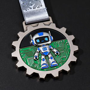 Médailles de course de football Medallion, médailles de danse pour enfants, médailles de remise de diplôme, médailles de gymnastique miraculeuses, médailles personnalisées avec ruban - Product Image 5