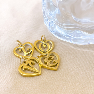 Ciondoli Emanco in Argento Sterling <span class=keywords><strong>a</strong></span> Forma di Cuore con Iniziali, Alfabeto Completo dalla <span class=keywords><strong>A</strong></span> alla Z con Eleganti Lettere Calligrafiche per Gioielli Personalizzati - Product Image 6