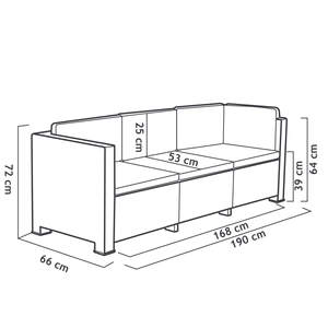 Divano da Esterno a 3 Posti Diva Contemporaneo con Cuscini in Schiuma ad Alta Densità in Polipropilene Riciclato Resistente ai Raggi UV e Rattan PE per il Massimo Comfort - Product Image 2
