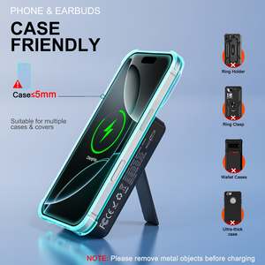 2025 Новый Пользовательский логотип 15 Вт 3-в-1 магнитный беспроводной аккумулятор 10000 мАч высокой емкости портативное зарядное устройство Power Bank - Product Image 3