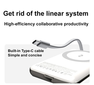 พาวเวอร์แบงค์แม่เหล็กไร้สาย 25W พร้อมสายชาร์จ Type C และที่วางโทรศัพท์มือถือ สำหรับชาร์จโทรศัพท์มือถือ  ข้อเสนอสุดคุ้ม - Product Image 5